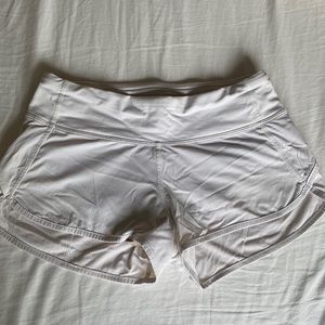 Lulu lemon, Size 4, White athletic shorts